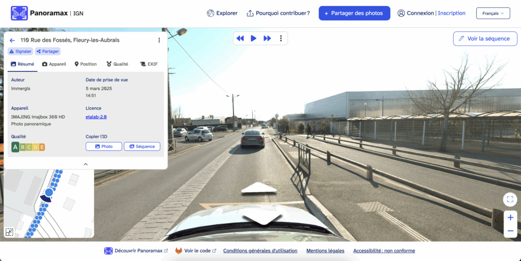 Photo 360 dans Panoramax